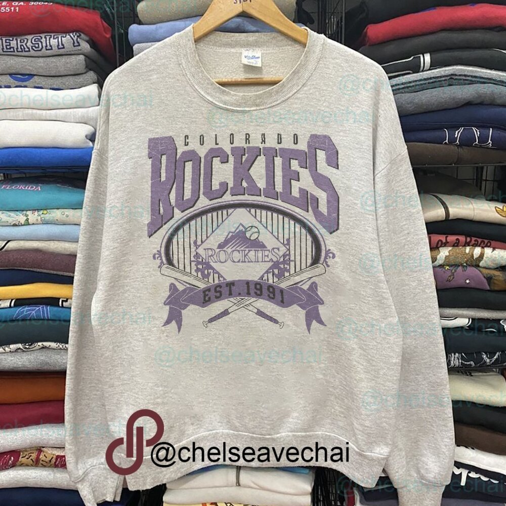 Vintage Colorado Rockies Baseball Sweatshirt Retro MLB Rockies Unisex Shirt Tee